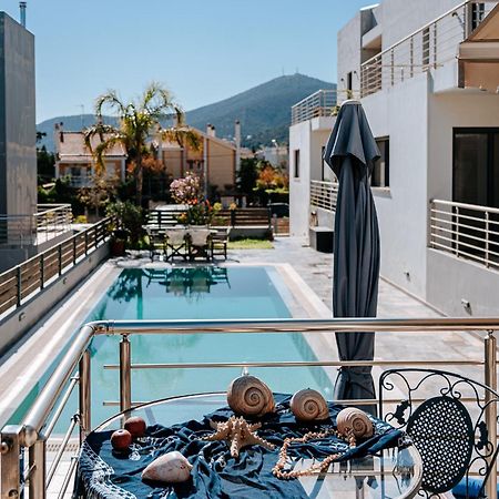 Villa The Palm, Beach & Airport Closeby - Pool Pórto Ráfti Eksteriør bilde