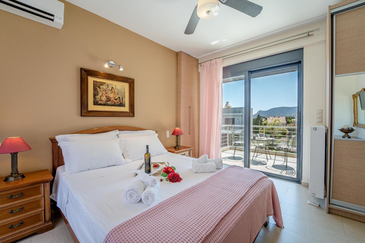 Villa The Palm, Beach & Airport Closeby - Pool Pórto Ráfti Eksteriør bilde